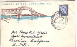 GOOD NEW ZEALAND Postal Cover 1959 With Special Cancel - Auckland Harbour Bridge - Brieven En Documenten