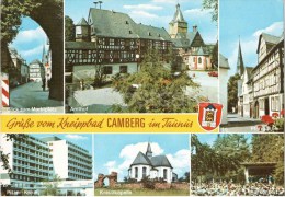 Grüsse Vom Kneippbad Camberg Im Taunus - Martplatz - Amthof - Pfargasse - Kreuzkapelle - 6278 - Germany - 1975 Gelaufen - Bad Camberg