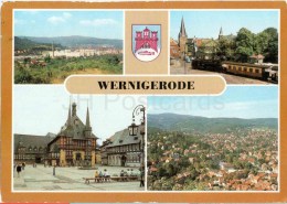 Wernigerode - Blick Zum Neubaugebiet Burgbreite - Harzquerbahn Am Westerntor - Rathaus - Germany - 1986 Gelaufen - Wernigerode