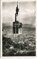 CPSM 38 GRENOBLE TELEPHERIQUE DE LA BASTILLE VUE SUR LA VILLE - Grenoble