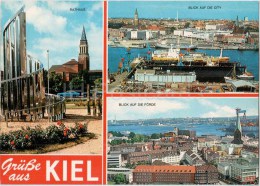 Grüsse Aus Kiel - Rathaus - Blick Auf Die City - Blick Auf Die Förde - EUROPA CEPT - 2300 - Germany - 1986 Gelaufen - Kiel