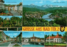 Grüsse Aus Bad Tölz - Historische Marktstrasse - Kalvarienberg - Isartal - Isarbrücke - Germany - 1990 Gelaufen - Bad Toelz