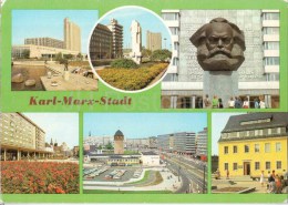 Karl-Marz-Stadt - Stadthalle - Hotel Kongress - Monument - Rathaus - Germany - 1987 Gelaufen - Chemnitz (Karl-Marx-Stadt 1953-1990)