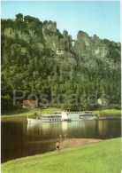 Bastei Mit Luxusmotorschiff - Sächs. Schweiz - Germany - 1984 Gelaufen - Bastei (sächs. Schweiz)