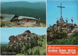 Gruss Vom Grossen Arber 1457 M - Bayerischer Wald - Schutzhaus - Richard-Wagner-Kopf - Germany - 1988 Gelaufen - Regen