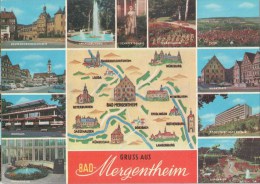 Gruss Aus Bag Mergentheim - Marktplatz - Kurhaus - Karlsquelle - Springbrunnen - Kurgarten - 1370 - Germany - Ungelaufen - Bad Mergentheim