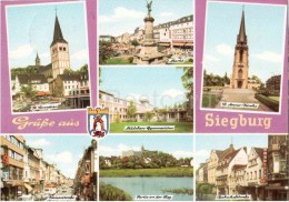 Grüsse Aus Siegburg - St. Servatius - Markt - St. Anno-Kirche - Kaiserstrasse - Bahnhofstrasse - Germany - 1980 Gelaufen - Siegburg