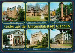 Grüsse Aus Universitätsstadt Giessen - Altes Schloss - Zeughaus - Kloster Schiffenberg - Germany - 1989 Gelaufen - Giessen