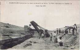 (13) MARIGNANE Construction Canal De Marseille Au Rhône La Pelle Américaine Quartier Du Taulet 1914. Chantier Ouvrier - Marignane