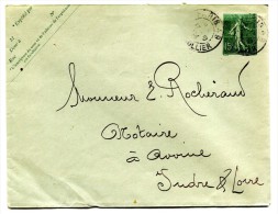 Entier Postal - Enveloppe Yvert 130-E3 - Date 411 - Semeuse Lignée 15c Vert - Cote 4 Euros - R 1733 - Standard Covers & Stamped On Demand (before 1995)