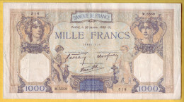 BILLET FRANCAIS - 1000 Francs Cérès Et Mercure 26.1.1939 TB - 1 000 F 1927-1940 ''Cérès E Mercure''