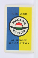 1971 Small/ Pocket Calendar - Hungary Auto/ Car Club - Hungarian Advertising - Tamaño Pequeño : 1961-70