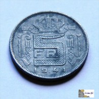 Bélgica- 5 Francos - 1941 - 5 Francs