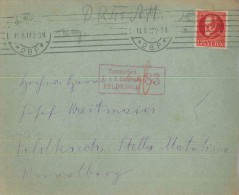 Brief München Nach Feldkirch 11.08.1917 Zensuriert In Feldkirch No 83 15pf ANK 115 - Briefe U. Dokumente