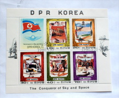 KOREA DPR 1980 -Conquerors  Of Sky And  Space   FULL SHEET  FDC, OG - Azië