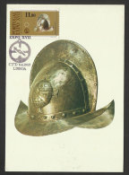 Portugal Casque Militaire XVI Siècle Expo XVII Carte Maximum 1983 Military Helmet XVI Century Maxicard - Maximum Cards & Covers