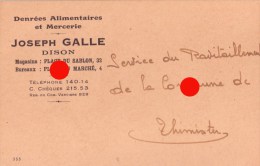 DISON JOSEPH GALLE FEV. 1945 Ravitaillement Guerre 40/45 - Dison