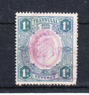 Transvaal   -    1902.  Edward VII.  Postage Revenue 1 D. Rare, Fine - Transvaal (1870-1909)