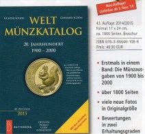 Weltmünzkatalog A-Z 2015 Neu 50€ Münzen 20.Jahrhundert Battenberg Verlag Schön Coins Europe America Africa Asia Oceanien - Stagno