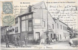 Cpa De Maromme. Route Du Havre Et Rue De La République. - Maromme