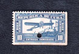 EDIFIL 203 P.   10 CTS AZUL DERECHO DE ENTREGA.   PRUEBA EN PAPEL CARTÓN - Airmail