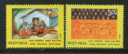 India 2014 India - Slovenia Joint Issue Children´s Painting Art MNH Inde Indien - Waterpolo