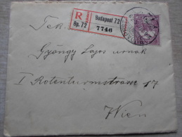 Hungary - Registered Cover - Budapest   To WIEN  -1916    D128815 - Cartas & Documentos