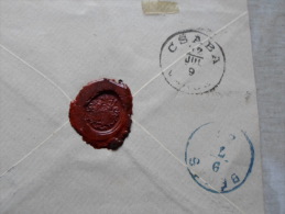 Hungary - Csaba  To Békés  1870's   Békéscsaba  Nice Wax Stamp    D128817 - Storia Postale