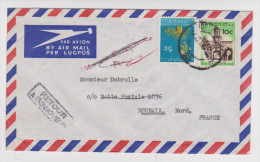 AFRIQUE DU SUD ENVELOPPE RETOUR A L'ENVOYEUR CACHET ROUBAIX 19 FÉVRIER 1962 MASUREL PORT ÉLIZABETH - Storia Postale