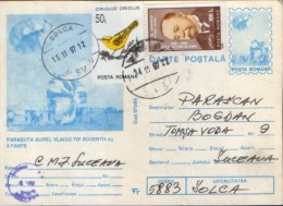 Romania - Stationery Postcard 1994 Used - Parachute Aurel Vlaicu, Type Soverth With 3 Slots - Parachutting