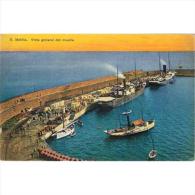MLLLTPA4909-LFT4615.Tarjeta Postal De Melilla..Edificios,barcos,mar,muelle,vias Del Tren.VISTA GENERAL DEL PUERTO. - Melilla
