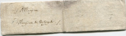 Lettre De VAISON à ROCHEGUDE / 1608/ TTB - ....-1700: Vorläufer