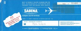 Billet SABENA Belgian World Airline - BRUXELLES - ATHENES - 1975 - Publicité AGFA GEVAERT - Europa