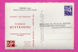 Préo N° 109 8F Violet Type Coq Gaulois Sur Carte Postale  PUB POMMADE DEXTRARINE - 1953-1960