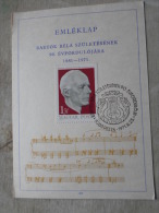 Hungary-  Bartók Béla -Composer -  1971 -  Music  D128858 - Commemorative Sheets