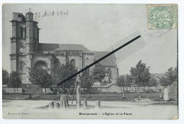 CPA -  Montjavoult - L'Eglise Et La Place - Montjavoult