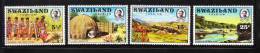 Swaziland 1972 Tourist Publicity Traditional Dancers Beehive Hut Fishing MNH - Swaziland (1968-...)