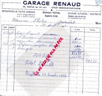 87 - ORADOUR SUR GLANE - FACTURE  GARAGE RENAUD - 24 AVENUE DU 10 JUIN- 1977 - 1950 - ...