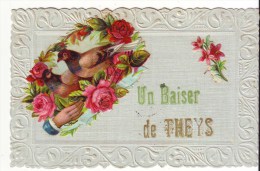 Cpa  Un Baiser De Theys - Theys