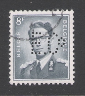 PERFIN BELGIO-1958 Valore Usato Da 8 F., Effigie Di Re Baldovino Con Occhiali - Perforato PERFIN - In Ottime Condizioni. - 1951-..