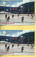 VILLARD DE   LANS  JEUX OLIMPIQUE 1968 MATCH DE HOCKEY SUR GLACE  AVEC TIMBRES - Olympische Spelen