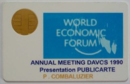 FRANCE - World Economic Forum - Davos 1990 - Test / Demo Smart Card - Bull - Phonecards: Internal Use