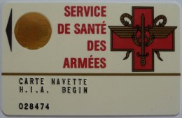 FRANCE - Smart Card - Health - Service De Sante Des Armees - Carte Navette - VF Used - Privadas