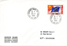 FRANCE. Timbre De Service N°30 Sur Enveloppe 1er Jour De 1968. Conseil De L'Europe. - EU-Organe