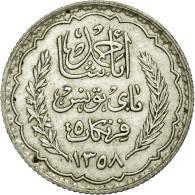 Monnaie, Tunisie, Ahmad Pasha Bey, 5 Francs, 1939, Paris, SUP+, Argent, KM:264 - Tunisie