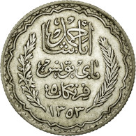 Monnaie, Tunisie, Ahmad Pasha Bey, 5 Francs, 1936, Paris, SUP, Argent, KM:261 - Tunisie