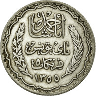 Monnaie, Tunisie, Ahmad Pasha Bey, 5 Francs, 1934, Paris, SUP, Argent, KM:261 - Tunisia