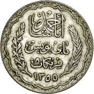Monnaie, Tunisie, Ahmad Pasha Bey, 5 Francs, 1934, Paris, SUP, Argent, KM:261 - Tunisie