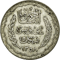 Monnaie, Tunisie, Ahmad Pasha Bey, 5 Francs, 1939, Paris, TTB+, Argent, KM:264 - Tunisie