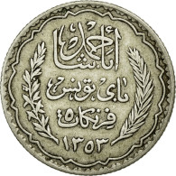 Monnaie, Tunisie, Ahmad Pasha Bey, 5 Francs, 1936, Paris, SUP, Argent, KM:261 - Tunisie